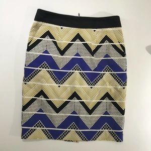 Trina Turk Graphic Print Pencil Skirt Size 0 EUC
